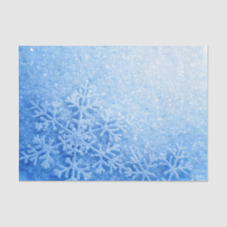 Papier de soie de soie glacial du bleu 10lb, blanc
