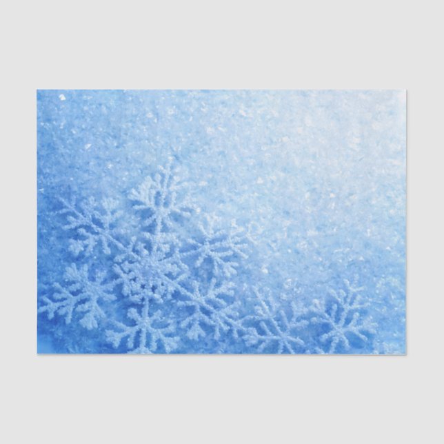Papier de soie de soie glacial du bleu 10lb, blanc (Recto)
