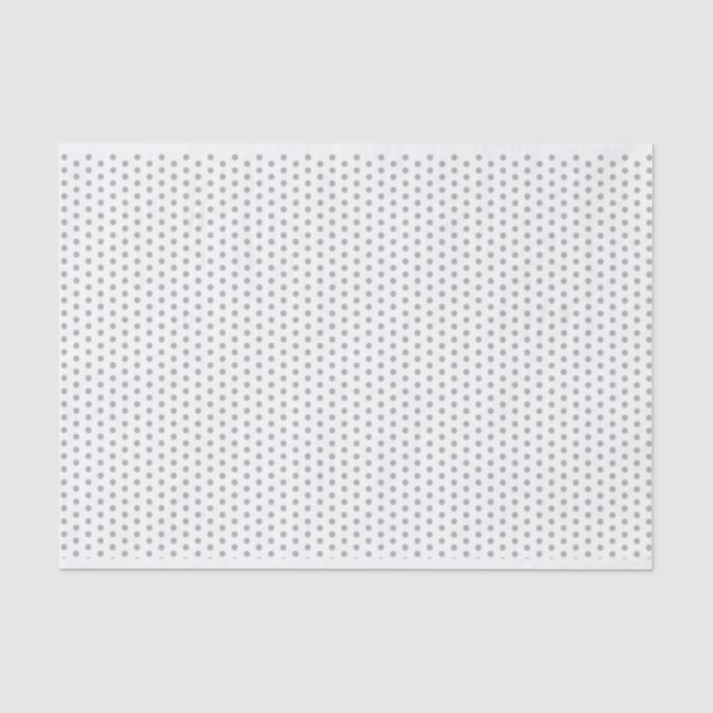 Papier de soie de soie gris gris de point de polka (Recto)
