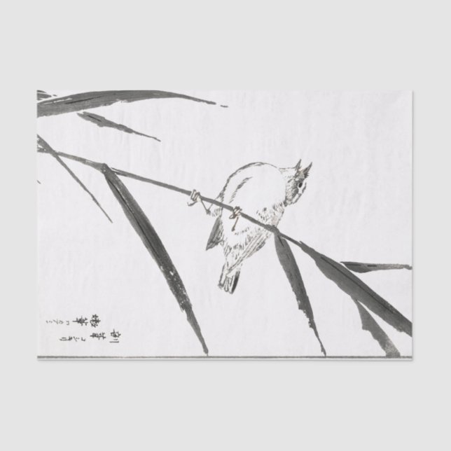 Papier de soie de soie JAPONAIS de MOINEAU (Recto)