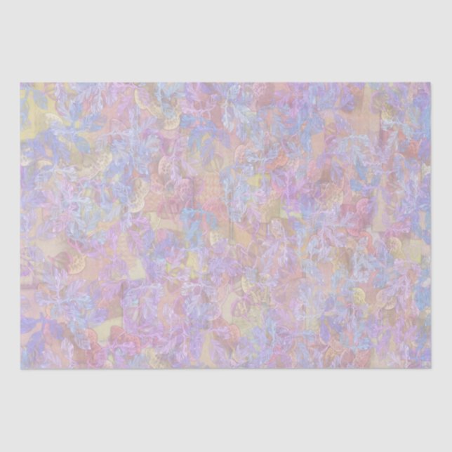 Papier de soie de soie marbré par feuille en (Recto)
