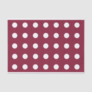 Papier de soie de soie marron avec le pois blanc