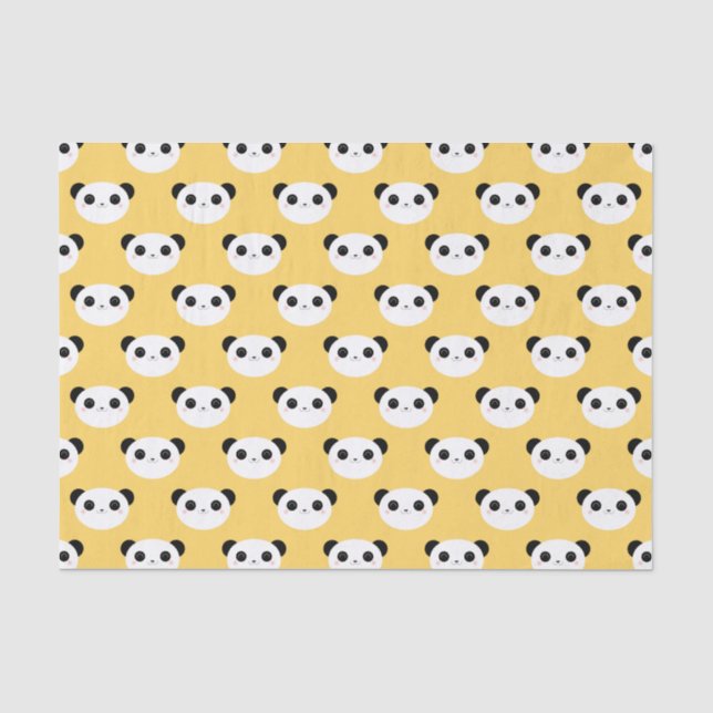Papier de soie de soie mignon de motif de visage (Recto)