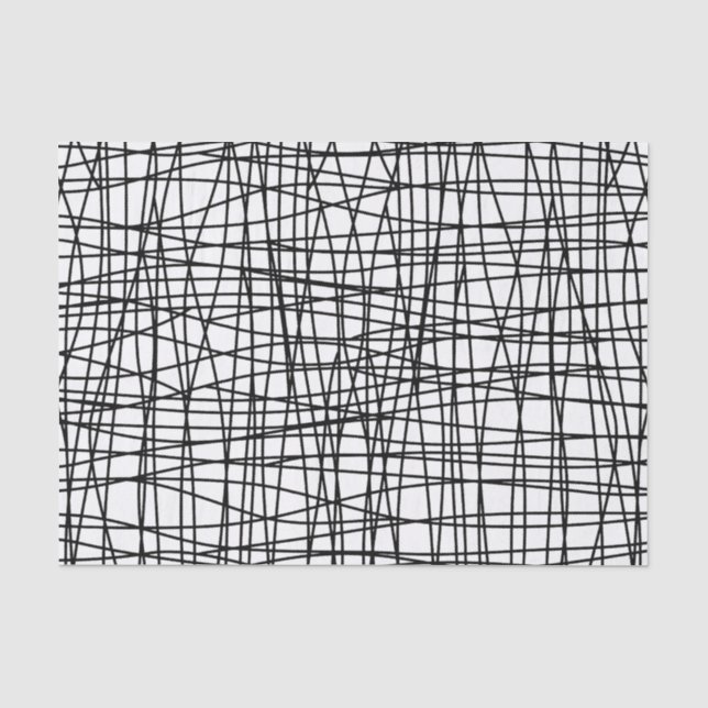 Papier de soie de soie noir et blanc audacieux (Recto)