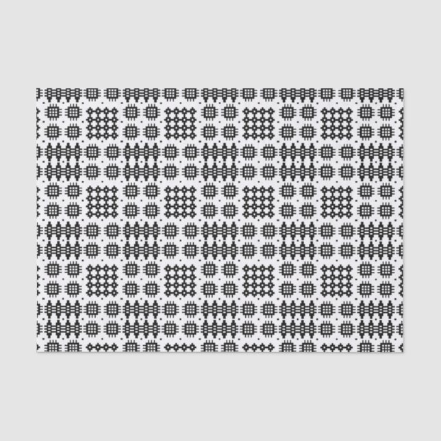 Papier de soie de soie noir et blanc de tapisserie (Recto)