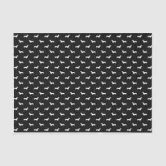 Papier de soie de soie noir et blanc de teckel