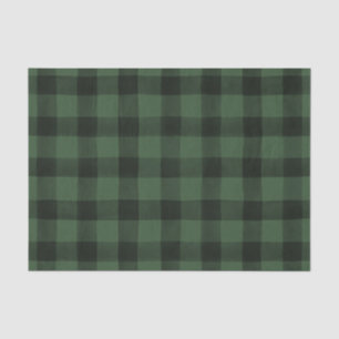 Papier de soie de soie noir et vert rustique de