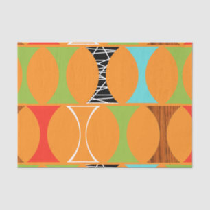 Papier de soie de soie orange moderne de motif de