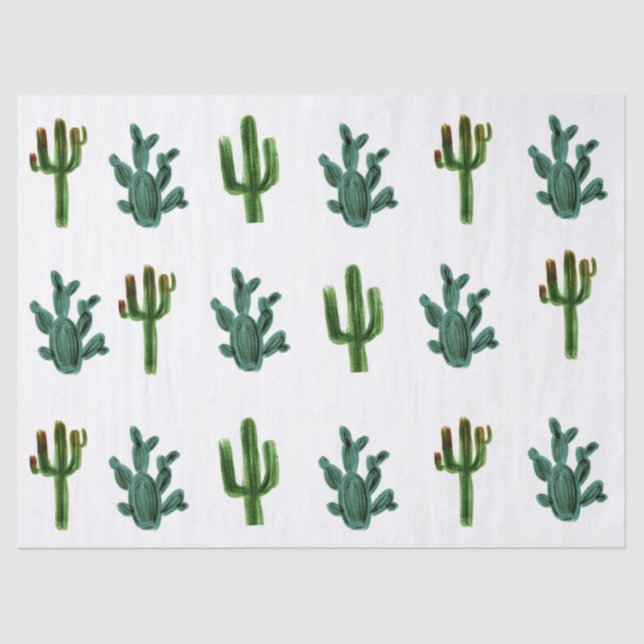 Papier de soie de soie orienté de partie de cactus (Recto)
