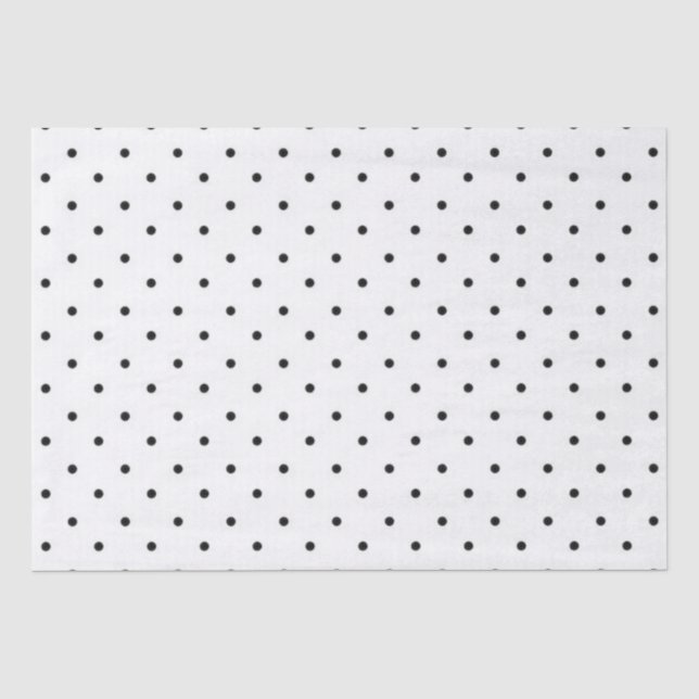 Papier de soie de soie/pois noir (Recto)