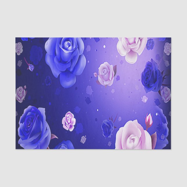 Papier de soie de soie pourpre de roses de fantôme (Recto)