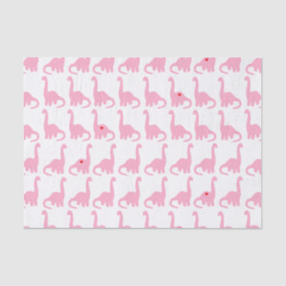 Papier de soie de soie rose de dinosaure