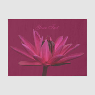 Papier de soie de soie rose de nénuphar de