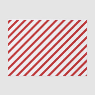 Papier de soie de soie rouge de rayure