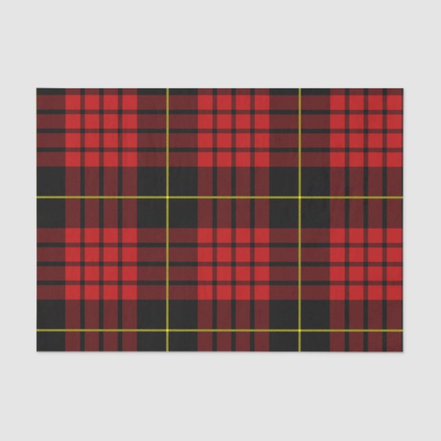 Papier de soie de soie rouge de tartan (Recto)