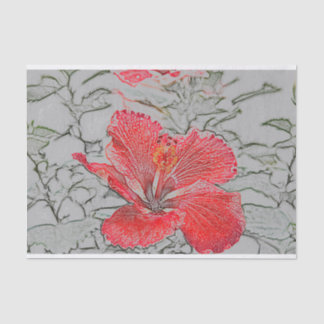Papier de soie de soie Rouge-Orange de ketmie