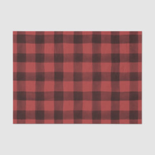 Papier de soie de soie rustique de plaid de