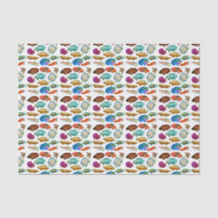 Papier de soie de soie tropical de poissons