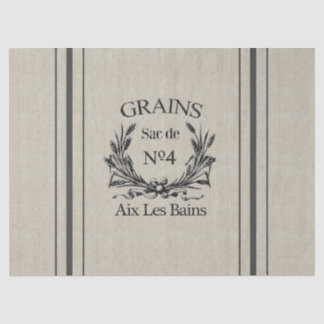 Papier de soie de soie vintage de sac à grain de