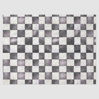 Papier de soie décoratif à carreaux noirs