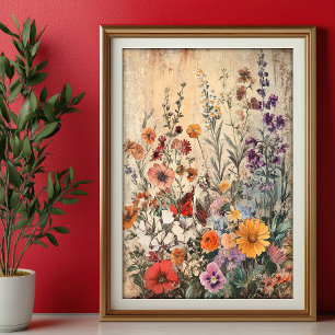 Papier de soie découpage automne fleurs sauvages V