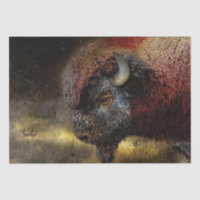 Papier de soie découpé Bison