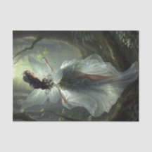 Papier de soie découpé de fée et d'oiseau