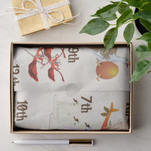Papier de soie des douze jours de Noël