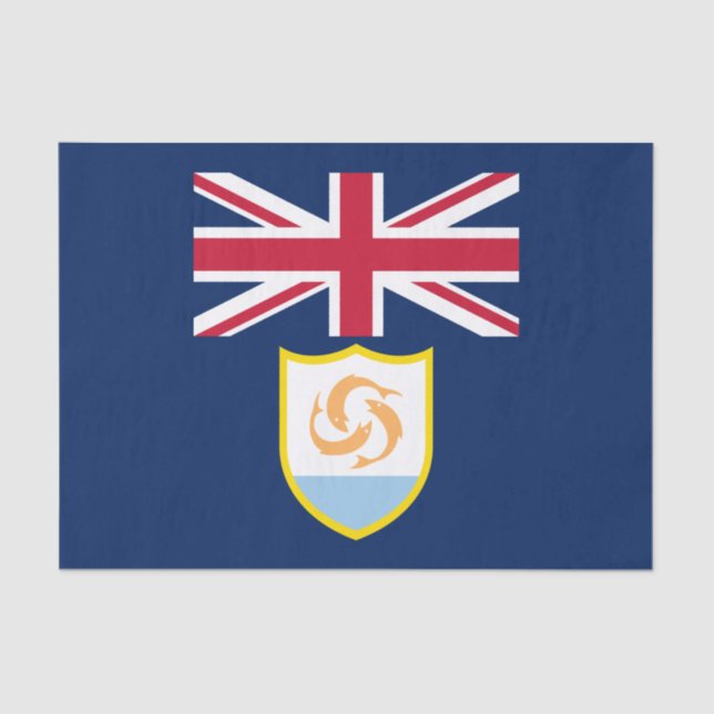 Papier de soie du drapeau patriotique d'Anguilla (Recto)