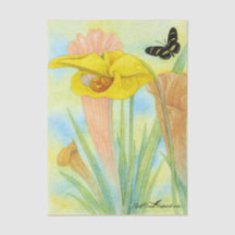 Papier de soie Fleurs de Pitcher peintes