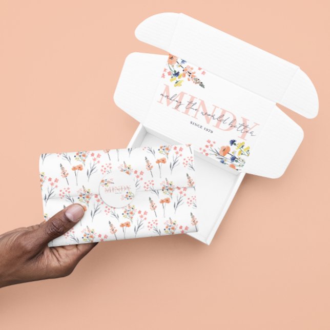 Papier de soie floral (Celebrate someone special with this watercolor floral tissue paper! Matching collection available! )