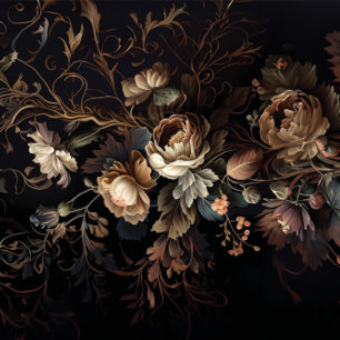 Papier de soie floral altéré par les intempéries 