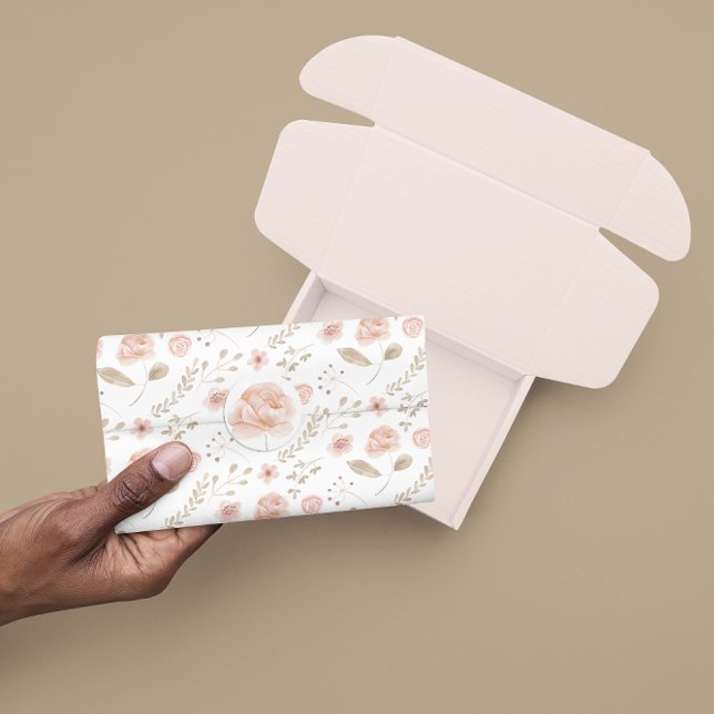 Papier de soie floral aquarelle (Celebrate someone special with this beautiful watercolor floral tissue paper! )
