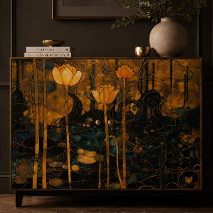 Papier de soie floral Art nouveau vintage
