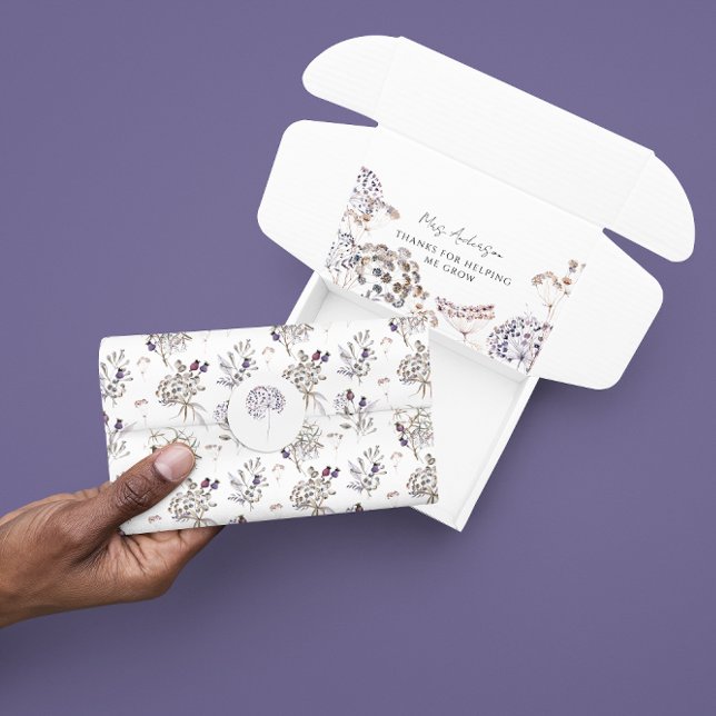 Papier de soie floral boho  (Celebrate someone special with this beautiful boho floral tissue paper! )