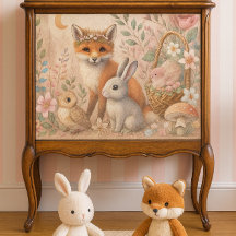 Papier de soie floral faune de la forêt pastel