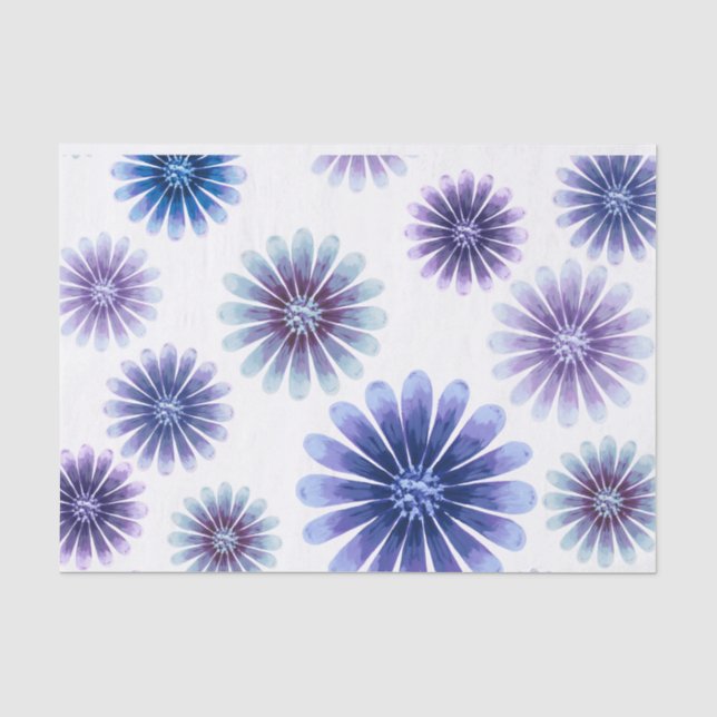 Papier de soie floral lavande (Recto)