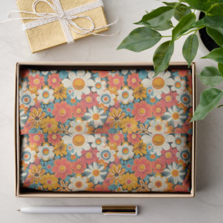 Papier de soie floral rétro Daisy