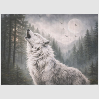Papier de soie Loup hurlant