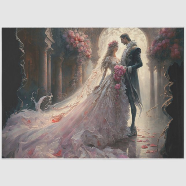 Papier de soie Mariée et Marié (Recto)