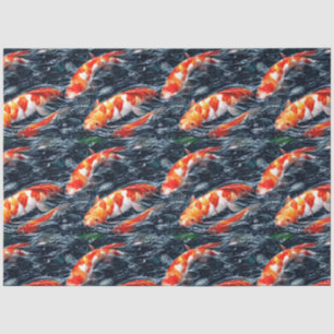 papier de soie motif poissons koi
