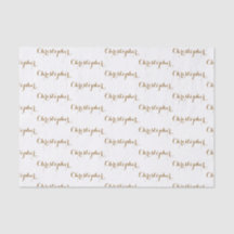 Papier de soie personnalisé avec nom cadeau