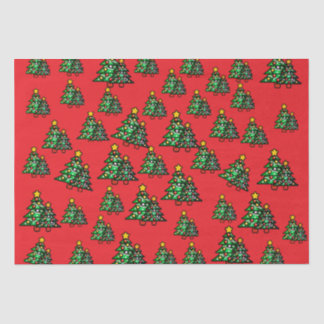 Papier de soie rouge de Noël