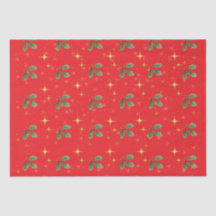 Papier de soie rouge de Noël