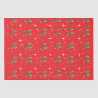 Papier de soie rouge de Noël