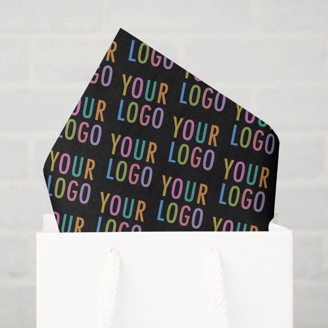 Papier de soie sur mesure noir Logo de l'entrepris (Sac cadeau)