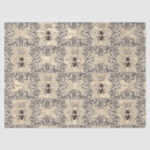Papier de soie vintage série abeille à miel modèle