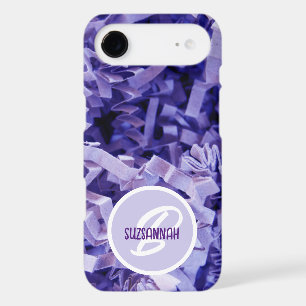Papier Déchiqueté et Froissé Violet avec Monogramm
