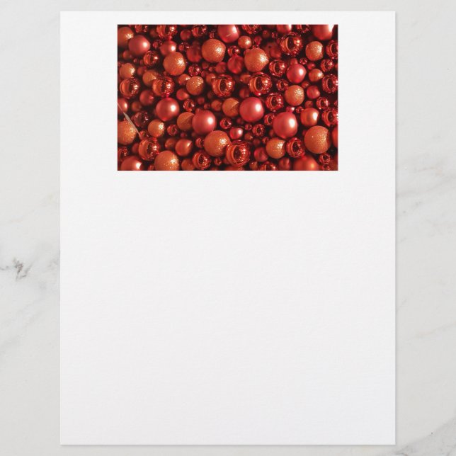 Papier Décor de Noël Baubles rouges (Devant)