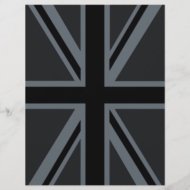 Papier Décor noir Union Jack British (Devant)